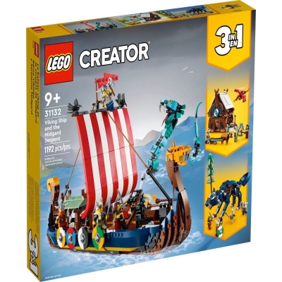 Viking Ship and the Midgard Serpent